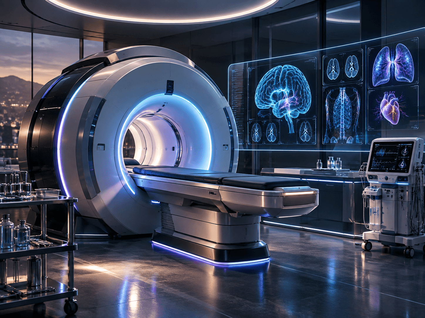 A clinical imaging system connected to diagnostic data